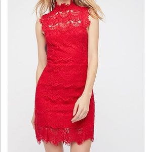 Free People Daydream Bodycon Lace Slip Dress